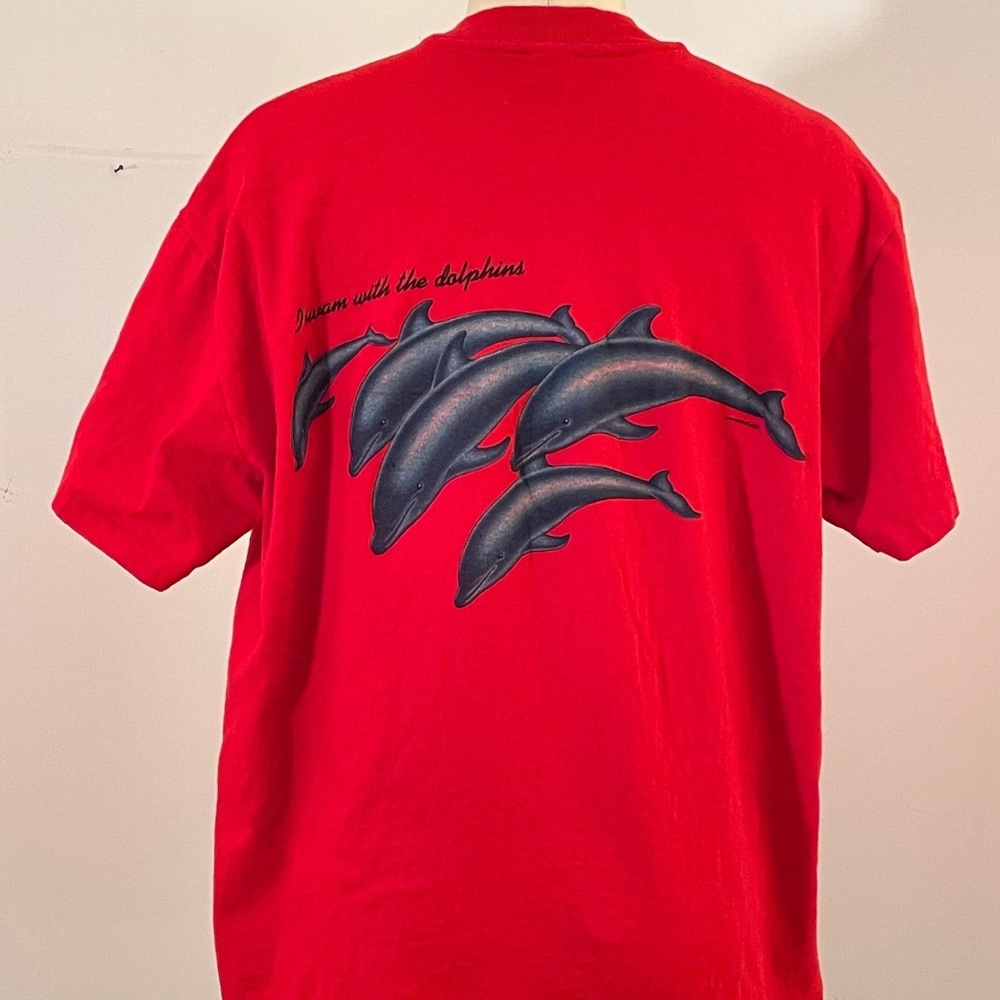 "I Swam With The Dolphins" Vintage Single Stitch T-Shirt, Size XL